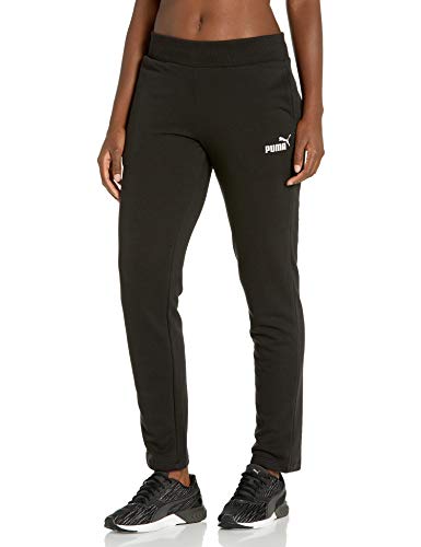 PUMA Women's Essentials French Terry Sweatpants, Cotton Black, XL