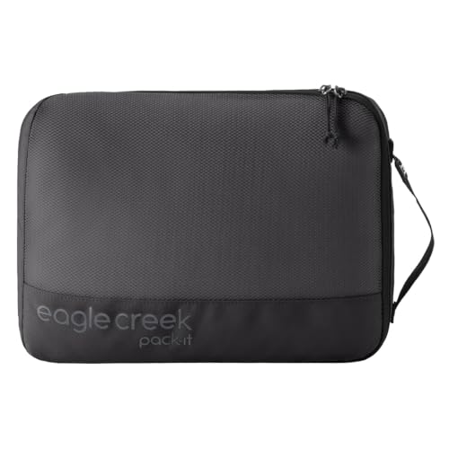 Eagle Creek Pack-It Reveal Cube - Lightweight Packing Cubes for Optimizing Luggage Space - Easy to Carry - Translucent Fabric - Water-Resistant - Easy Grab Zipper - Medium - Black3