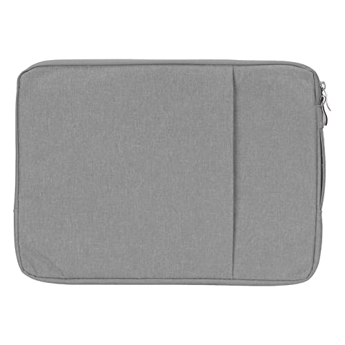 Capa para computador portátil, 15,6 pol, 39 x 29 x 2 cm, estojo portátil de poliéster com design de camada dupla para OS Laptop Pro para HP para DELL(cinzento)