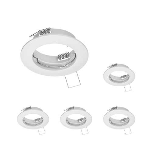 ledscom.de 5 pcs. recessed Ceiling Frame Fere, Round, matt White, 5 piece (pack of 1)
