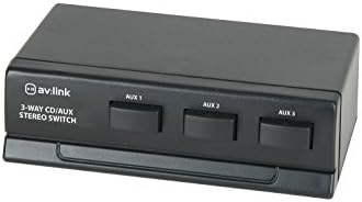 AV Link 3 Way Cd/Aux Stereo Switch, Black