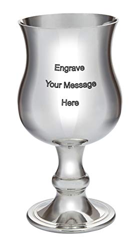 Wentworth Pewter - Large Georgian Pewter Goblet, Customized, Wine Cup, Chalice