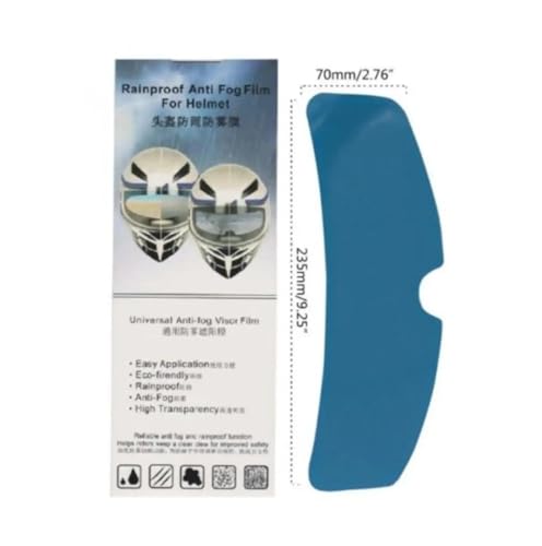 Image of QAWACHH Anti Fog + Anti Rain Helmet Visor Protection Kit Anti-Fog Film + Rainproof Film Universal Helmet Visor Sticker Clear Vision, Bubble-Free, Scratch Resistant (combo of 2)