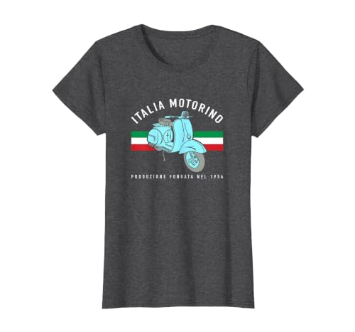 Italia Motorino - Vintage Italian Flag T-Shirt, Women, Dark Heather Grey, 3X-Large