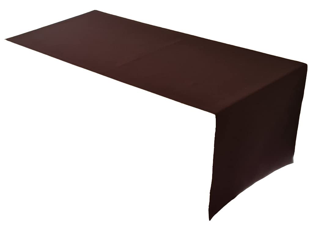 Lemos Home Table Runner Table Linen 100% Cotton Collection Concept Choice of Colours and Sizes (Table Runner - 45 x 120 cm, Chocolate)