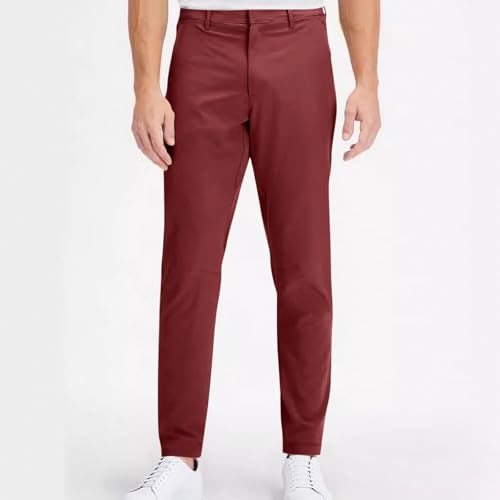 Mens Golf Pants Stretch Relaxed Fit - Expandable Waistband,Flat Front,Moisture Wicking,Sun Protection,Lightweight Twill2