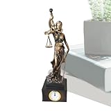 L'esthétique rencontre la praticité : la statue Lady Justice combine l'élégance décorative avec une fonction d'indication de temps fonctionnelle, ajoutant une touche artistique à n'importe quel espace tout en répondant aux besoins pratiques de décoration de la maison dans les salons ou les bureaux, améliorant à la fois la beauté et l'utilité sans effort.
