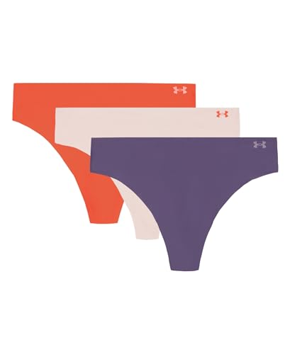 Image of Under Armour Women's 3-pack Pure Stretch No Show Thong Underwear, All-day Comfort & Ultra-soft Fit