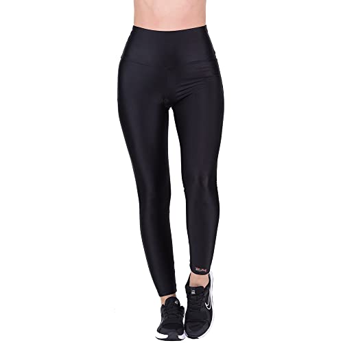 Calça Legging Fitness Cirrê Cós Alto Summer Soul Preta (as2, alpha, l, regular, regular, Preto)