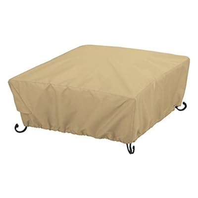 Classic Accessories Terrazzo Water-Resistant 36 Inch Full Coverage Square Fire Pit Cover, Patio Furniture Covers
