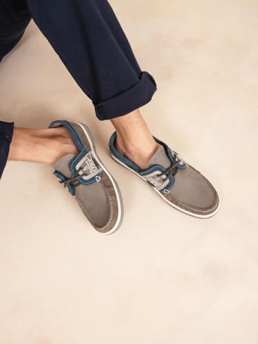 Chaussures bateau TBS Globek en cuir noir au design technique
