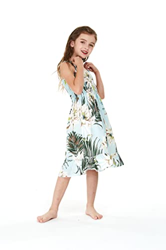 Girl Hawaiian Elastic Top Strap Dress in Wispy Cereus3
