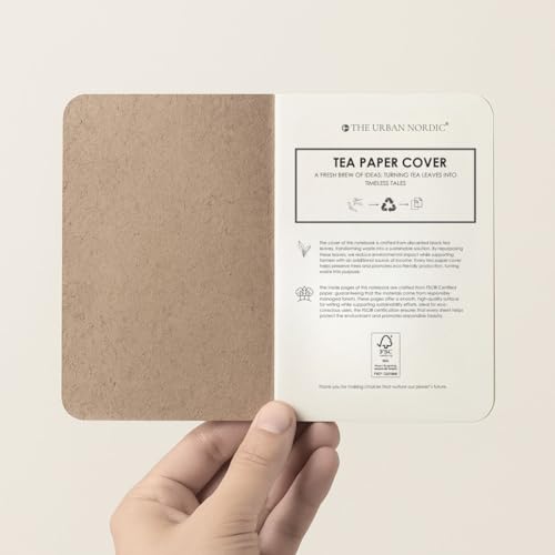 Image of Journal Notebook A6 Pack of 20 | Pocket Size (9 x 14 cm) Ruled Diary for Writing, Journaling & Daily Notes | Tea Paper Cover with 64 Pages per notebook | FSC Recycled Pages