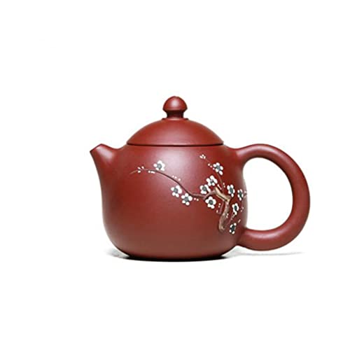 IUokLU Tetera Zisha De Arcilla Morada, Juego De Té, Juego De Beber, Huevo De Dragón De Flor De Ciruelo Dahongpao, Vajilla, Juego De Té, Juego De Té Verde