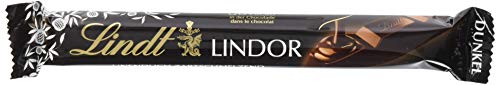 Lindt & Sprüngli Lindor Stick Dark 60%, Edelbitter-Schokolade mit zartschmelzender Füllung, glutenfrei, 12er Pack (12 x…