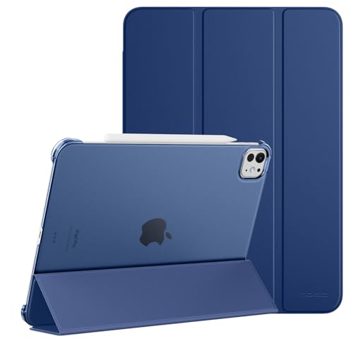 MoKo for iPad Pro 11 Inch Case (M5 2025/M4 2024), Ultra Slim Stand Case with Hard PC Translucent Back Shell Cover for iPad Pro 11''2025/2024, Support Apple Pencil Pro, Auto Wake/Sleep, Navy Blue