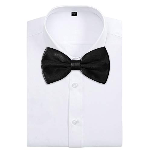Avantmen Men's Bowties Formal Satin Solid - 12 Pack Bow Ties Pre-Tied Adjustable Ties For Men Many Colors Option In Bulk #TOP1