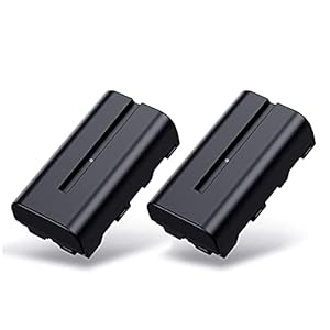 Oxsmal NP-F550 Kamera Akku als Ersatz für Sony NP F970, F750, F770, F960, F550, F530, F330, F570, CCD-SC55, TR516, TR716, TR818, TR910, TR917 usw, 2900mAh Ersatzakkus, 2 Stück