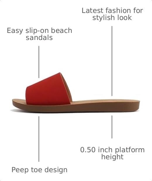 Image of Soda Shoes Efron-S Women Flip Flops Basic Plain Slippers Slip On Sandals Slides Casual Peep Toe Beach