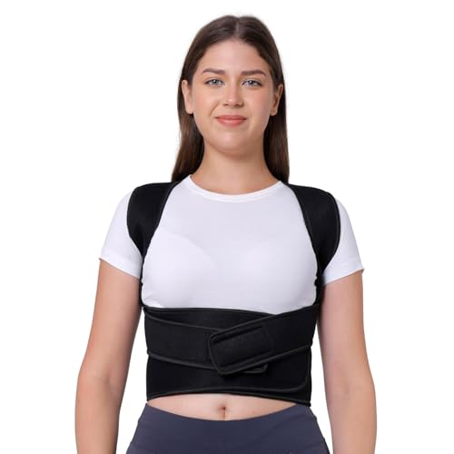 Image of ZEDAN Neoprene Posture Corrector Back Support Belt | Posture Corrector Belt For Back & Shoulder | Back Straightener Brace For Spine & Body Posture Correction | For Men & Women | Free Size (Style 03)
