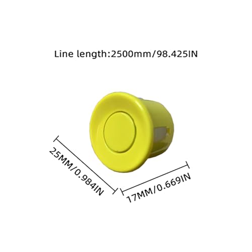 Image of LCD Parking Sensor Kit - Displays Data on Original Screen, Easy Rear Installation, Compatible with CVBS Cameras (Not for AHD), 18 Probe Colors to Match Any Vehicle(Yellow)