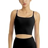 [Yomoment] スポーツブラ 揺れない バッククロス 内蔵成型カップ付 吸汗速乾 ノン ワイヤー ぶら フィットネス ランニング ブラジャー ハイサポート 見せスポブラ パット付きヨガウェア トップス ブラック:M