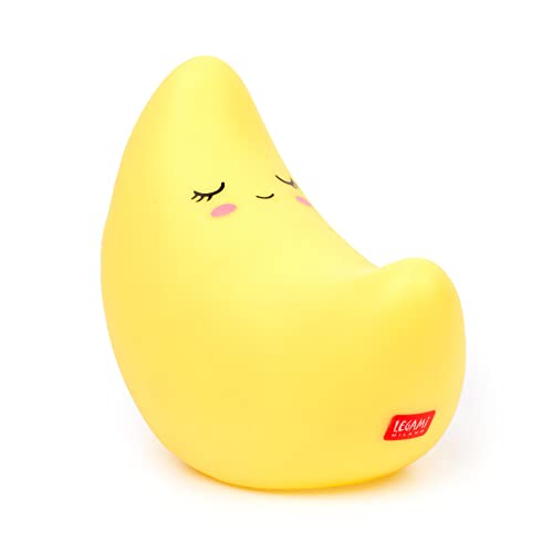 Legami - Luce notturna per Bambini, 4 Colori, Batterie incluse, 20 Ore di Autonomia, 14x11,5 cm, Tema Moon, NIL0004
