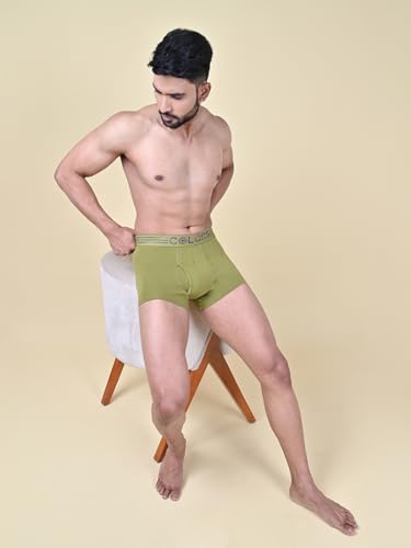 Image of Rupa Colors Solid Trunk for Men, Cotton Blend, Outer Elastic, Regular Fit, Pack of 1