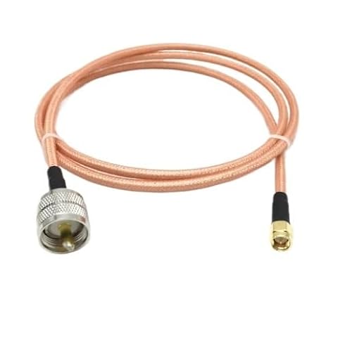 QYZLVCES(���X) RG142 UHF PL259 �I�X�v���O - SMA �I�X�v���O�R�l�N�^ �W�����p�[�s�O�e�[�� RG-142 �P�[�u��(300CM)