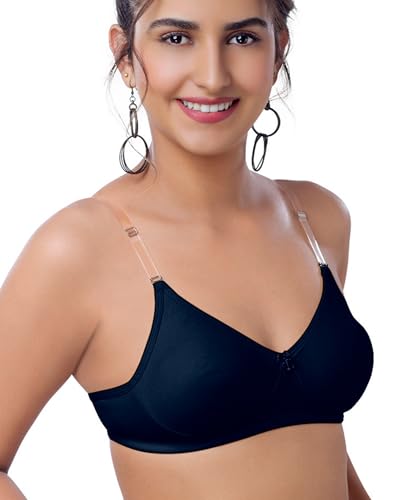 Image of Brida Breathable Cotton Non-Padded Transparent Bra - Comfortable, Stylish, and Lightweight Lingerie for Women - Monica