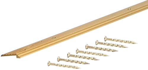 M-d Building 79038 Tile Floor Edging, Satin Brass, 3/4 X 36