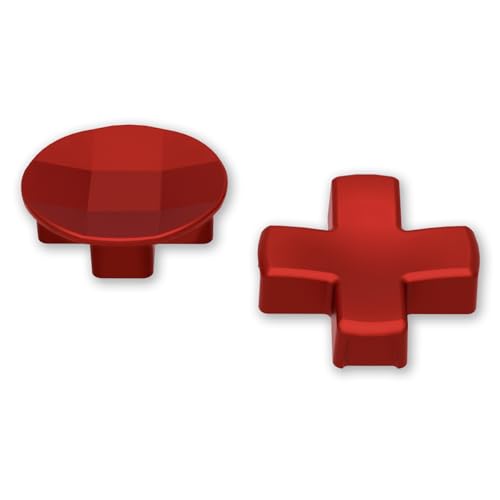Image of eXtremeRate 2Pcs Metallic Scarlet Red Magnetic Stainless Steel D-Pads for Xbox Elite 1 /2 Controller, Replacement Directional Pad Button Kits for Xbox One Elite & Xbox One Elite Series 2 Controller