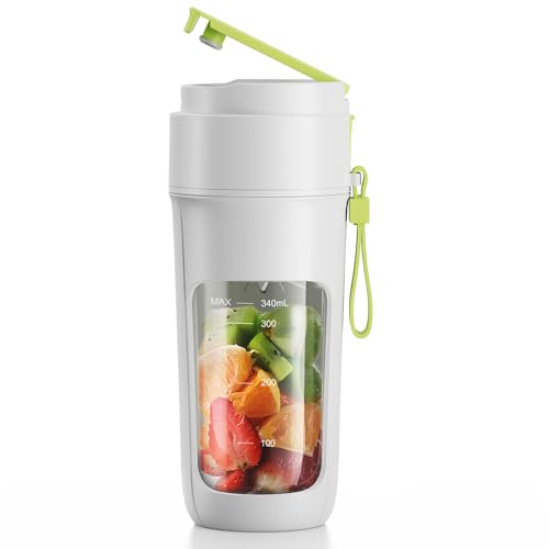 Generic Portable Blender, 340 Ml Personal Juicer Cup With Usb Rechargeable, Household Fruit Mixer For Shakes And Smoothies, Hassle-Free Cleaning, Bpa Free For Home cover