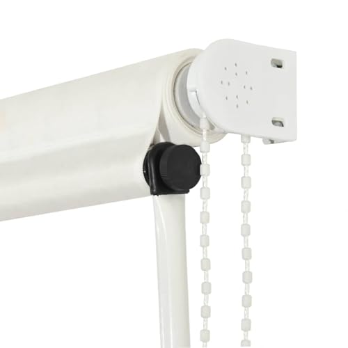 Auvent rétractable manuel avec toile polyester crème pour extérieur - 7