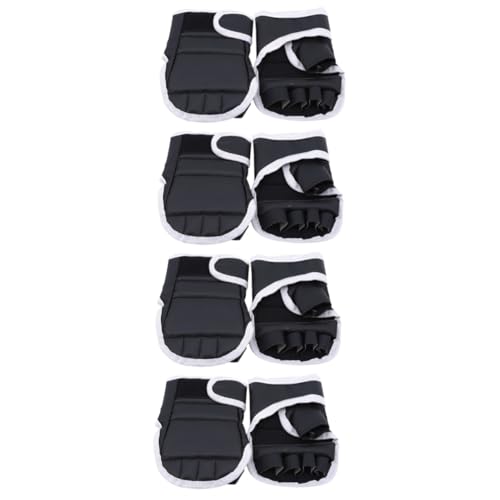 Mitaines blanches pour le sparring et entraînement demi-doigts dorés pour hommes taille S