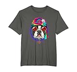 Chemise hippie avec motif tie-dye pour les amateurs de bouledogue français - Une excellente chemise hippie pour les amateurs de bouledogue français lors d'une fête rétro des années 60 et 70