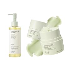 CKD Green Plum AHABHA Cleansing Duo Pore Zero Cleansing Oil 7.03 fl oz + Grinding Balm Cleanser 1.75 fl oz مكياج، إزالة الزهم والرأس الأسود | مركب 4 أحماض، العناية بالبشرة الكورية - جميع أنواع البشرة