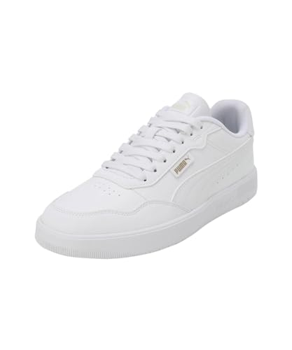 PUMA Herren Court Ultra LITE Sneaker White White Gold44.5 EU