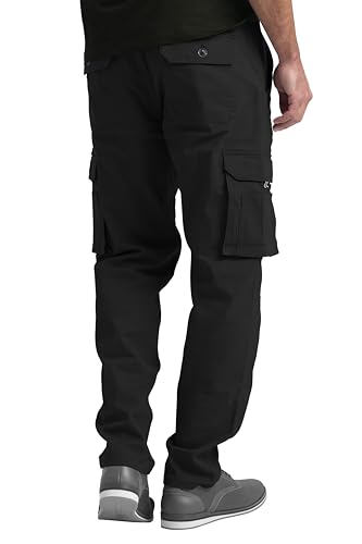 Mens Cargo Stretch Pants Premium Relaxed Fit Straight Outdoor Workout Regular Fit Pants with Pockets4