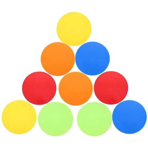 BESPORTBLE 10pcs Soccer Balls Signs Soccer Training Marker Soccer Sign disc Multi-Function Agility Sign pad Soccer Training Sign pad Sports Markers spot Markers PVC Football Equipment