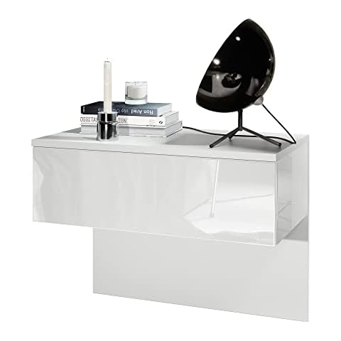 Vladon Mesita de Noche Sleep, Cómoda de Noche con Cajón para Montaje en Pared Cover