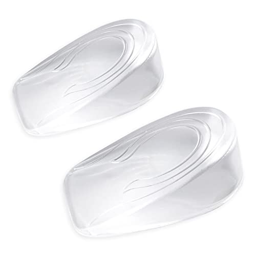 Almohadillas de silicona para levantar el talón, plantillas de zapatos invisibles de alto aumento de altura, plantillas de silicona de cuña, copas de talón de gel (mujeres, 1 pulgada/3 cm) Cover