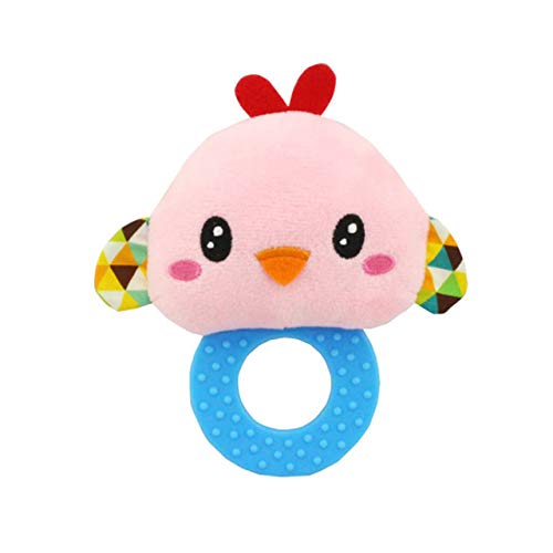 Preisvergleich Produktbild EmNarsissus Silikon Guttapercha Rasselpuppe Baby Kleinkind Handspielzeug Rasseln Plüsch Tier hängende Glocke Spielzeugpuppe weich für Molarperiode Baby