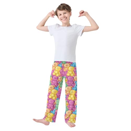 Pajama Bottoms, Colorful Candy Gummy Sleeping Pant Lounge Wear Long Pants Sleepwear Pjs2