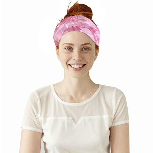 Pink Transparent Ice Cubes Four season Dust and Dirt proof cooling neck gaiter women Multiple Ways to Wear? cloth face mask for women for Motorcycle Kayaking Skiing3