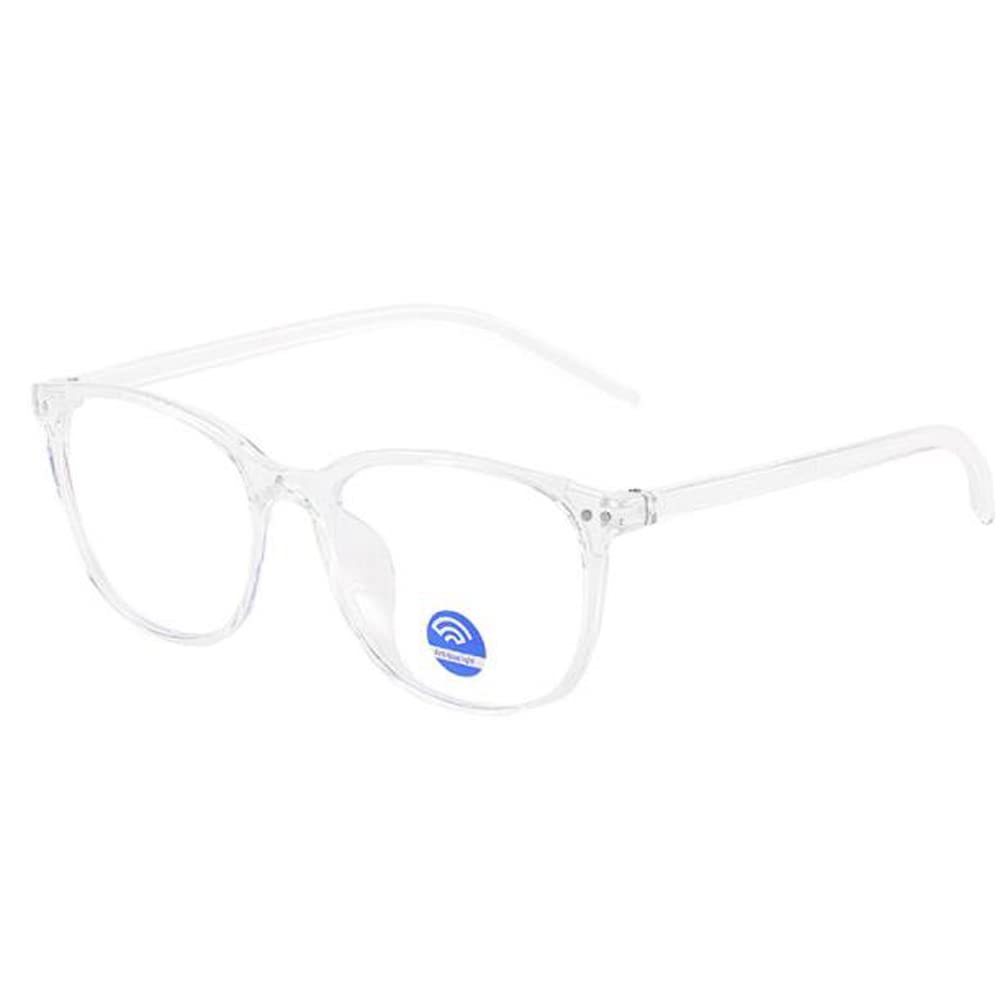 Weloveushop Anti-blue Light No Degree Transparent Frame Watch Computer Mobile Phone Goggles Men and Women Flat Mirror