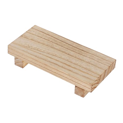 Ipetboom Rustic Wood Pedestal Stand for Bathroom Soap Tray Small Desktop Shelf Organizer Decorative Display for Indoor Plants and Interior Decor