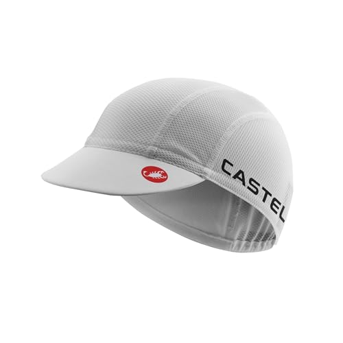 CASTELLI A/C 3 Cycling Cap Lightweight Breathable Mesh Cap for Hot Weather Riding and Helmet Ventilation for Men & Women - White - OneSize