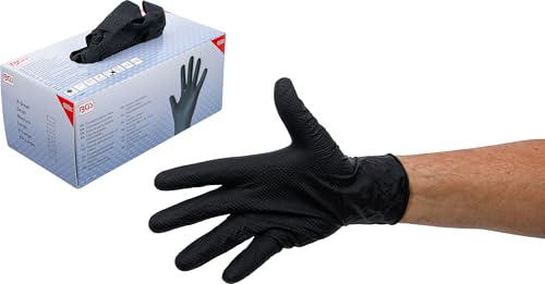 BGS 74669 | Caja de guantes desechables | nitrilo | con extra agarre | talla L | 100 piezas