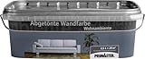 Primaster Wandfarbe Wohnambiente 2,5L Lavagrau Matt Innenfarbe Deckenfarbe